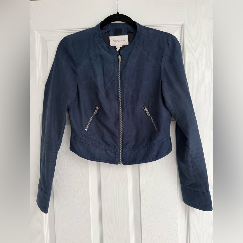 BCBGeneration Women's Dark Blue Bomber Jacket